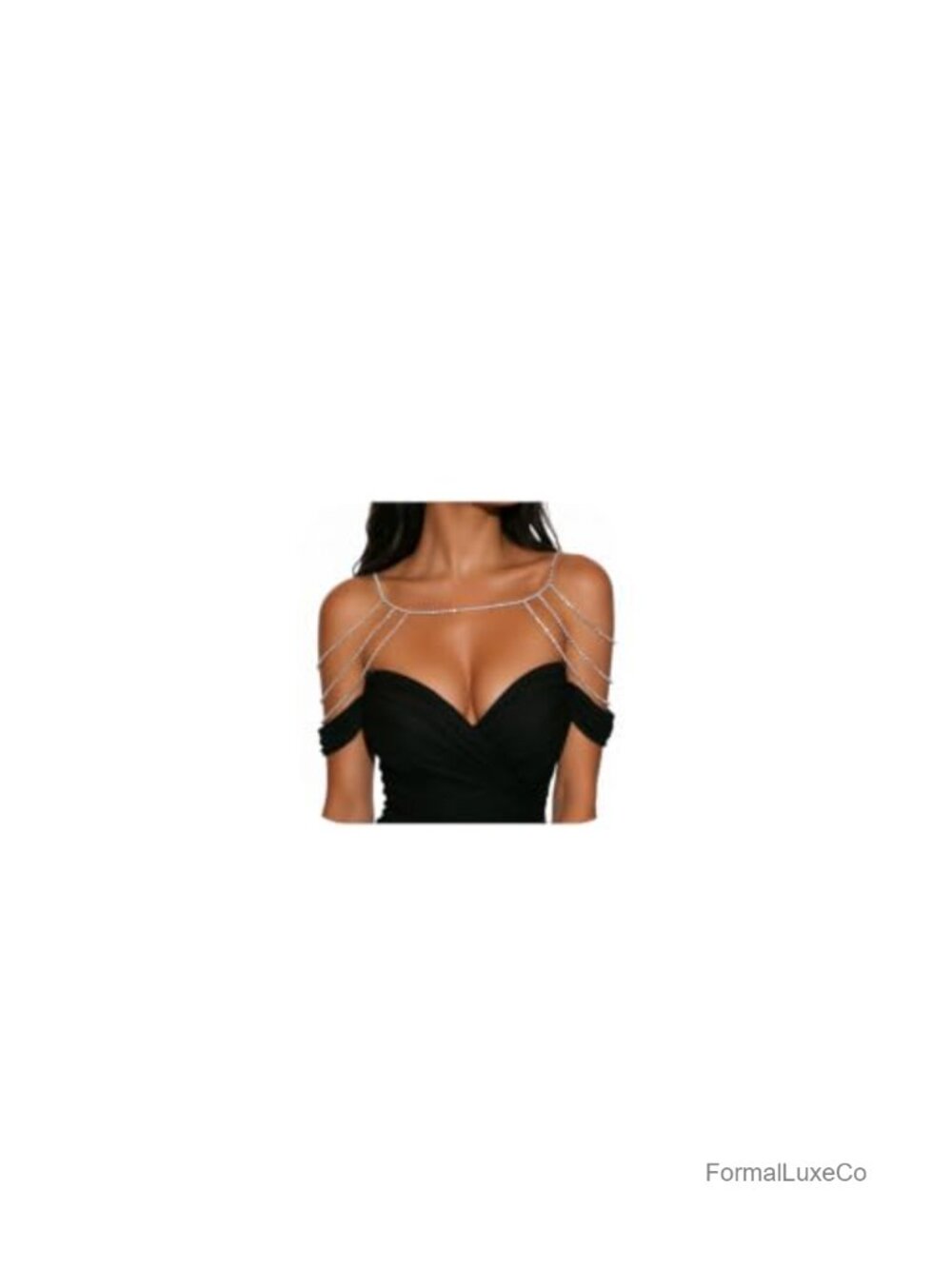 Multi-Layered Wedding Rhinestone Shoulder Chain Crystal Bridal Body Jewelry